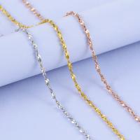 925 Sterling Silver Necklace Chain Brass plated Babys Breath Chain nickel lead & cadmium free 0.8-1.2mm Sold By Strand