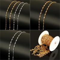 Stainless Steel Jewelry Chain, with plastic spool, plated, more colors for choice, 8x3.50x1mm, 10m/Spool, Sold By Spool