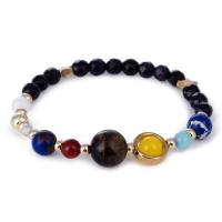 Natural Lava Beads & Mixed Gemstone Bracelet with Nylon Cord Unisex Sold Per Approx 7.29 Inch Strand