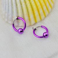 Brass Huggie Hoop Earring, plated, Unisex, more colors for choice, nickel, lead & cadmium free, 13mm, 10PCs/Bag, Sold By Bag