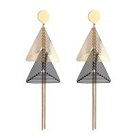 Brass Tassel Earring, plated, for woman & hollow, more colors for choice, nickel, lead & cadmium free, 96x27mm, Sold By Pair