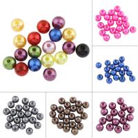 Tworzywa ABS perła Koralik, Koło, Sztuczna perła, dostępnych więcej kolorów, 6x6mm, otwór:około 1mm, sprzedane przez torba