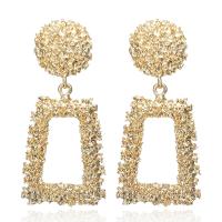 Zinc Alloy Drop Earrings Flower plated embossed & for woman nickel lead & cadmium free 75mmx34mm Sold By Pair