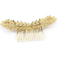 Decorative Hair Combs Zinc Alloy Leaf plated for woman nickel lead & cadmium free Sold By PC