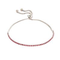 Zinc Alloy Bracelet plated Adjustable & for woman & with rhinestone nickel lead & cadmium free Sold Per Approx 10.2 Inch Strand