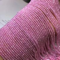 Cubic Zirconia Bead, polerad, DIY & olika storlek för val, rosa, Såld Per Ca 15 inch Strand