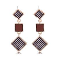 Tibetan Style Drop Earrings, gold color plated, for woman, nickel, lead & cadmium free, 13x38mm, Sold By Pair