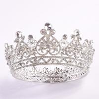 Bridal Tiaras Zinc Alloy plated for bridal & with rhinestone nickel lead & cadmium free 135mm 70mm Sold By PC