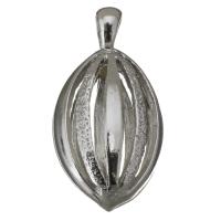 Hollow Brass Pendants, silver color plated, nickel, lead & cadmium free, 13x25x9mm, Hole:Approx 3x4mm, Approx 100PCs/Lot, Sold By Lot