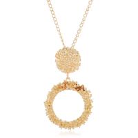 Zinek svetr řetěz náhrdelník, Kobliha, pro ženy & tloukl, více barev na výběr, nikl, olovo a kadmium zdarma, 75*45mm, Prodáno za Cca 25.6 inch Strand