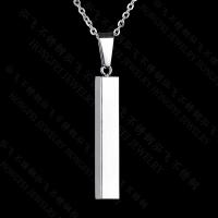 Stainless Steel Jewelry Necklace Rectangle plated Unisex Length Approx 19 Inch Sold By PC