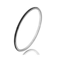 Stainless Steel Bangle for woman & with rhinestone Inner Approx 65mm Sold By PC