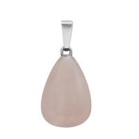 Natural Stone Pendant Teardrop plated & Unisex 13*21mm Sold By PC
