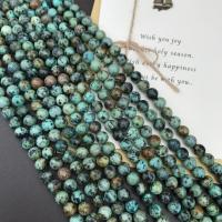Perles turquoises, turquoise naturelle, Rond, normes différentes pour le choix, vert, 4mm,6mm,10mm, Vendu par brin