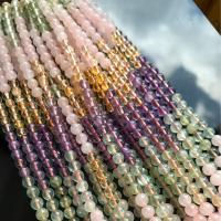 Natural Quartz Jewelry Beads Round mixed colors 6mm 8mm 10mm 12mm Sold By Strand