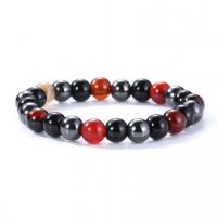 Natural Stone Bracelet with Agate & Unisex nickel lead & cadmium free 190*8mm Length Approx 7.4 Inch Sold By Lot