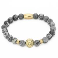 Marble Bracelet with Zinc Alloy Animal plated Unisex nickel lead & cadmium free 190mm Sold Per Approx 7.4 Inch Strand