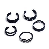 Модные кольца, цинковый сплав, регулируемый & Женский & со стразами, не содержит никель, свинец, 16*16mm, 5ПК/указан, продается указан