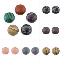Natural Gemstone Cabochons, Flat Round, different materials for choice, more colors for choice, 25x8mm, Sold By PC