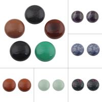 Natural Gemstone Cabochons, Flat Round, different materials for choice, more colors for choice, 20x7mm, 10PCs/Bag, Sold By Bag