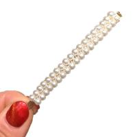 Hair Slide Zinc Alloy with ABS Plastic Pearl gold color plated & for woman nickel lead & cadmium free Sold By Lot