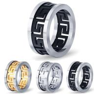 Stainless Steel Finger Ring for Men, Donut, plated, different size for choice & for man & hollow, more colors for choice, 10mm, US Ring Size:8-11, Sold By PC