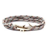Zinc Alloy Bracelet with Polyester Cord gold color plated Unisex & multi-strand Length Approx 8 Inch Sold By Lot