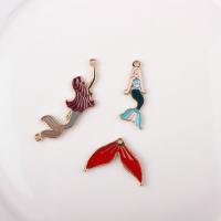 Zinc Alloy Enamel Pendants gold color plated nickel lead & cadmium free 22*45mm 18*26mm 16*28mm Approx Sold By Bag