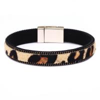 PU Leather Cord Bracelets with horse hair & Zinc Alloy plated for woman Sold By PC