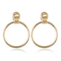 Zinc Alloy Stud Earring Donut plated for woman nickel lead & cadmium free Sold By Pair