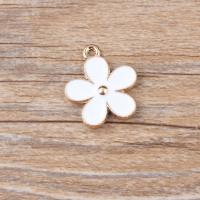Tibetan Style Flower Pendants, gold color plated, enamel, more colors for choice, nickel, lead & cadmium free, 21*24mm, 10PCs/Bag, Sold By Bag