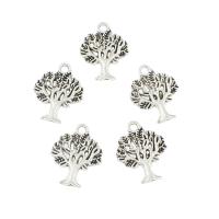 Tibetan Style Pendants, Tree, antique silver color plated, nickel, lead & cadmium free, 17x26x2mm, Hole:Approx 2mm, Approx 2Bags/Lot, Approx 450PCs/Bag, Sold By Lot