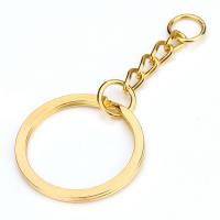 Iron Key Clasp Setting, plated, durable & DIY, more colors for choice, 28mm, Approx 20PCs/Bag, Sold By Bag