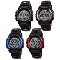 SKmei® Men Jewelry Watch, Silicone, with plastic dial & Stainless Steel, plated, 50M waterproof & adjustable & LED & for woman, more colors for choice, 48x43x16mm, Length:Approx 9.8 Inch, Sold By PC