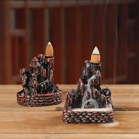 Backflow Incense Burner Resin handmade brown Sold By PC