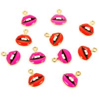 Zinc Alloy Enamel Pendants gold color plated nickel lead & cadmium free Approx 2mm Sold By Bag