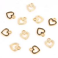 Tibetan Style Heart Pendants, gold color plated, different styles for choice & enamel, nickel, lead & cadmium free, 12x10mm, Hole:Approx 2mm, 2Bags/Lot, 10PCs/Bag, Sold By Lot