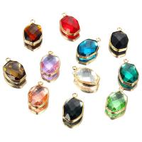 Zinc Alloy Pendants with Crystal gold color plated nickel lead & cadmium free Approx 2mm Sold By Bag
