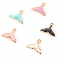 Tibetan Style Enamel Pendants, Mermaid tail, gold color plated, more colors for choice, nickel, lead & cadmium free, 15x18mm, Hole:Approx 2mm, 2Bags/Lot, 10PCs/Bag, Sold By Lot