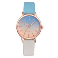 Women Wrist Watch PU Leather with zinc alloy dial & Glass Chinese watch movement gradient color & for woman Approx 8.2 Inch  Sold By PC