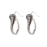 Zinc Alloy Drop Earrings zinc alloy earring hook Snake plated vintage & for woman Sold By Lot