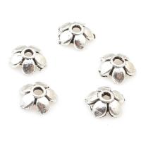 Zinc Alloy Bead Cap Flower antique silver color plated nickel lead & cadmium free 6*2mm Approx 2mm  Sold By Lot