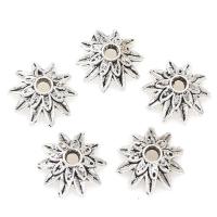 Zinc Alloy Bead Cap Flower antique silver color plated nickel lead & cadmium free 15*6mm Approx 2mm Approx Sold By Lot