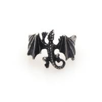 Brass Open Finger Ring, Dragon, plated, Adjustable & Unisex, more colors for choice, 21x21mm, Sold By PC