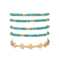 Tibetan Style Anklet, with Gemstone, 5 pieces & Unisex, nickel, lead & cadmium free, 59mm,64mm, 5Strands/Set, Sold By Set