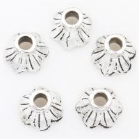 Zinc Alloy Bead Cap Flower antique silver color plated nickel lead & cadmium free 11*9mm Approx 3mm  Sold By Lot