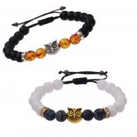 Gemstone Bracelets plated for man 8mm Sold By Strand
