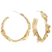 Zinc Alloy Stud Earring gold color plated for woman nickel lead & cadmium free 42*42mm Sold By Pair