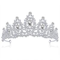 Bridal Tiaras Zinc Alloy with Crystal plated for bridal & with rhinestone Sold By PC