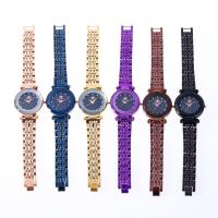 Women Wrist Watch Stainless Steel with zinc alloy dial & Glass plated for woman & with rhinestone Sold By PC
